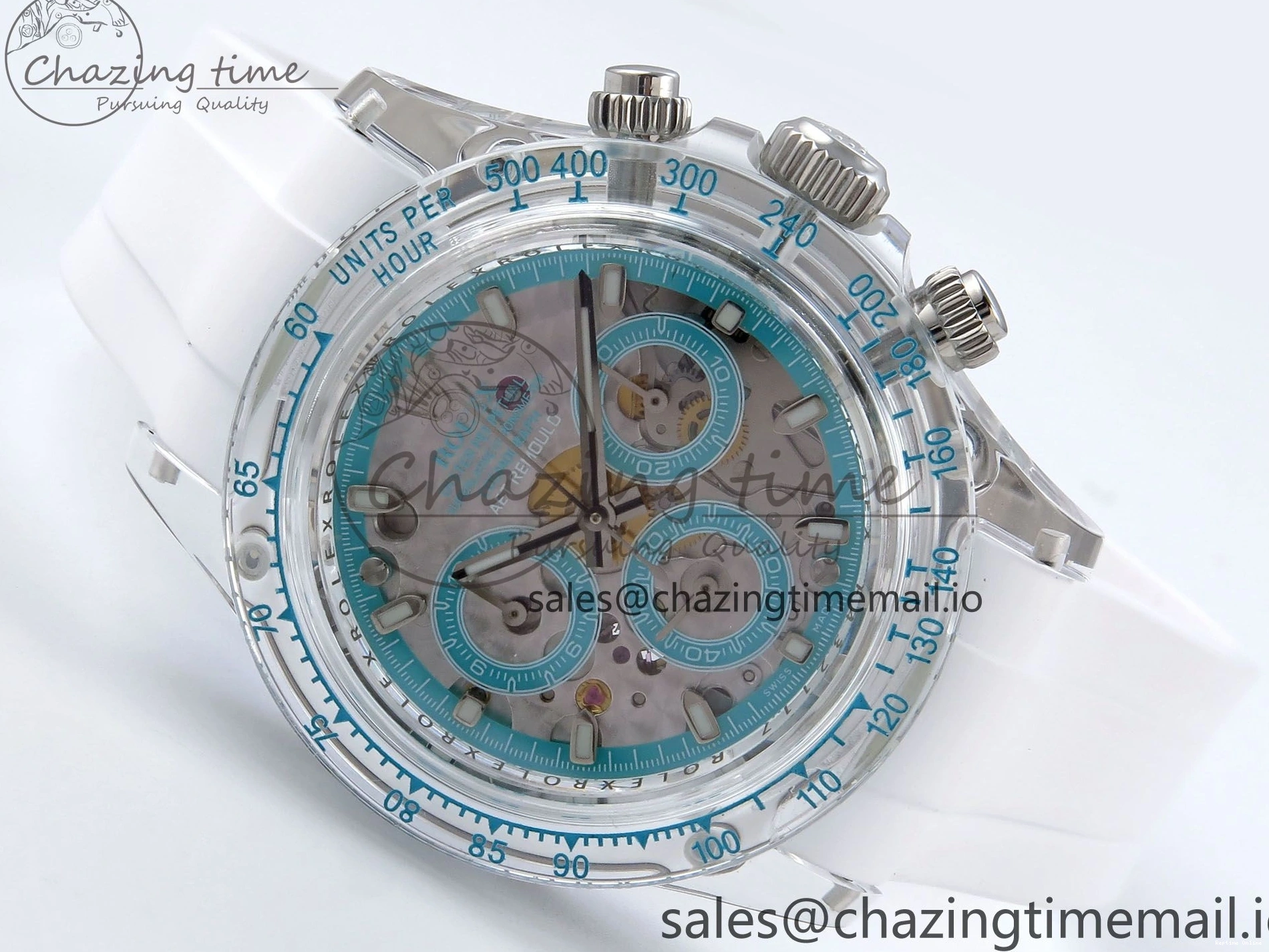0131 Sophisticated Daytona AET Remould N6F 1:1 Best Edition Blue Dial on Rubber Strap SA 917